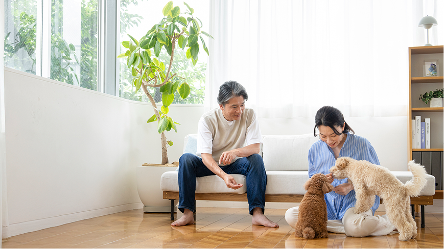 二人暮らし×愛犬